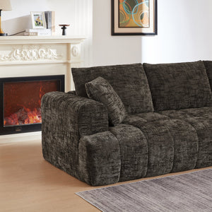 English Elm Chenille L-Shape Oversized Luxury Sectional Sofa - Comfy Tufted Couch For Living Room & More! W2339S00082
