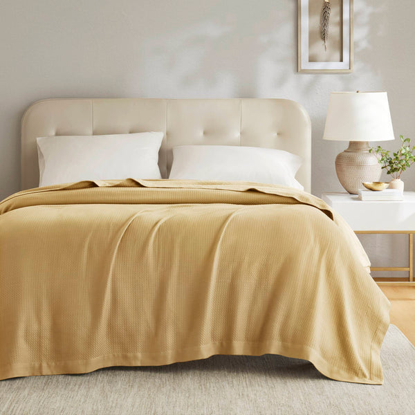 English Elm 1-piece King Cotton Woven Blanket Oeko-tex Certified Lightweight Layering Bedding B035P408329