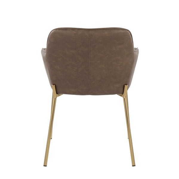 English Elm Contemporary Bucket Chair Set of 2 Cream Velvet Upholstered with Slim Black Metal Legs B202S01326