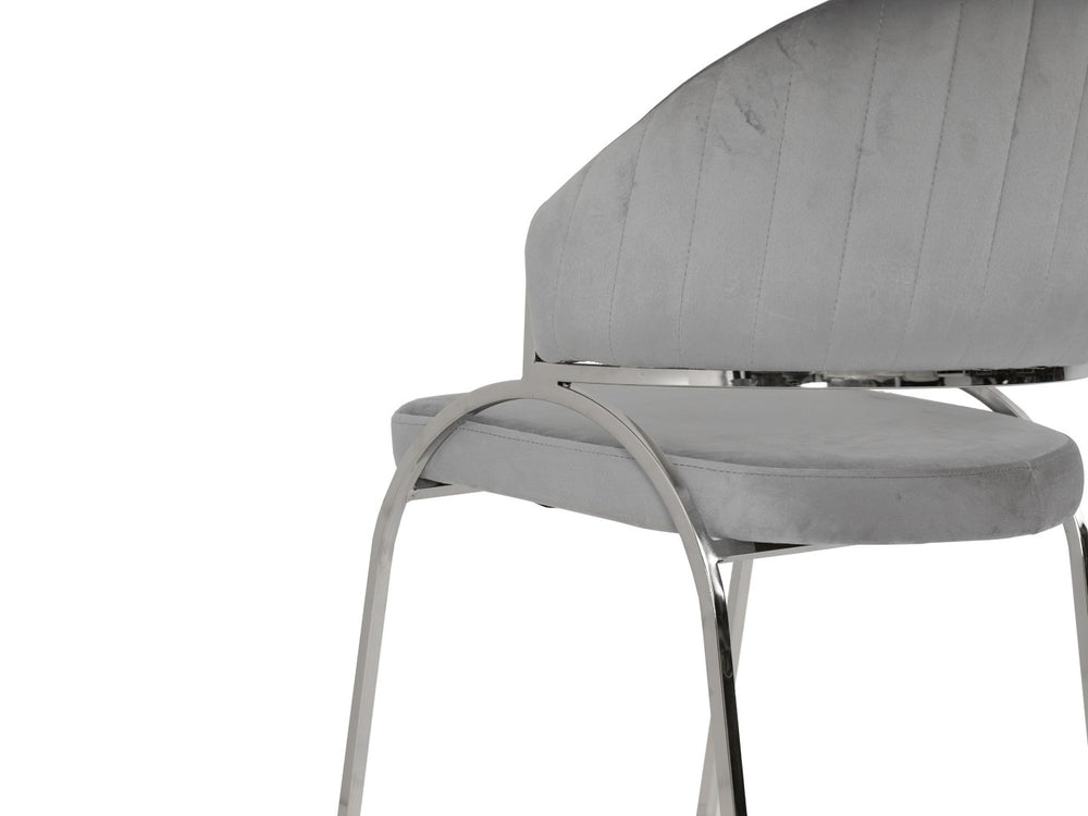 English Elm Ruby Modern Velvet Chair With Steel Legs - Stylish, Comfortable Seating For Dining & Office Spaces B009P241746-GIGA