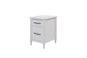 English Elm 2 Drawer Filing Cabinet with Mindi Veneer Finish, Dual Letter & Legal Drawers, Smooth Glides, Sturdy Legs White 27.25 L x 23.5 W x 28.25 H B2699P373701