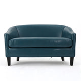 Christopher Knight Home® - Noble House - Justine Teal Leather Loveseat