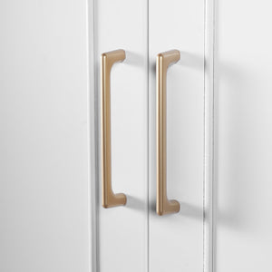 English Elm 72.2'' Tall Freestanding Bathroom Cabinet with 3 Drawers, Adjustable Shelf, Soft-Close Doors, Modern Elegant Design White N729P296769K