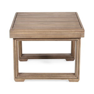 English Elm Christopher Knight Home® - WESTCHESTER Acacia Side Table Brown Rustic Outdoor Accent Table 20x20x15.75 Durable Patio Charm 69077.00BBGE