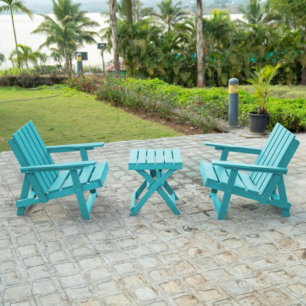English Elm Shoreline Recycled Hdpe Folding Adirondack Chair Fully Assembled Modern Patio Seating Teal B2745P409681
