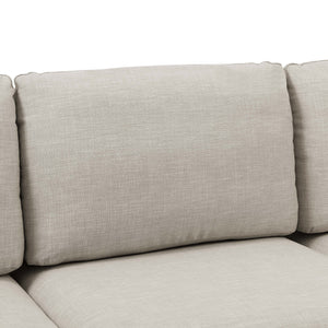 English Elm Linen Upholstered Modular Sectional Sofa with Tall Black Metal Legs for Open Living Almond B2748S00185