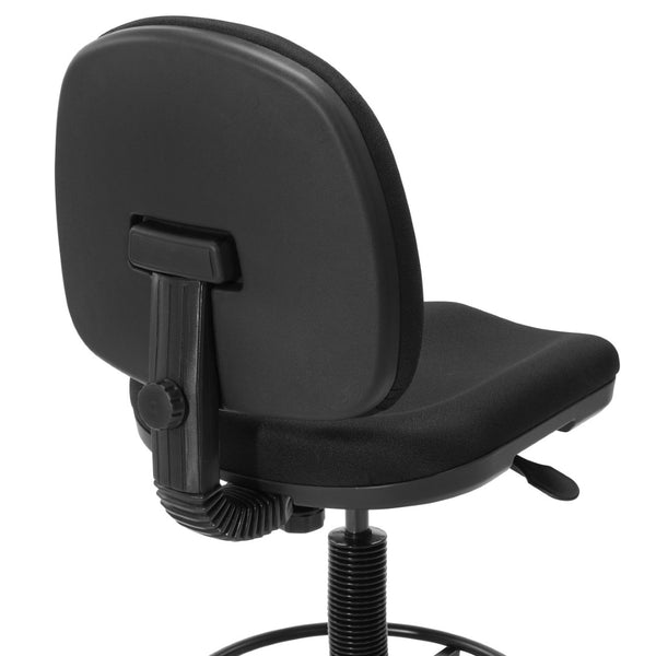 OSP Home Furnishings Lumbar Support Drafting Chair Ergonomic Fabric Seat with Gas Lift for Studio Use DC640-231