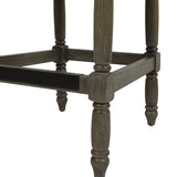 English Elm Odette 26.5" Farmhouse Upholstered Counter Height Bar Stool, Heathered Grey Linen