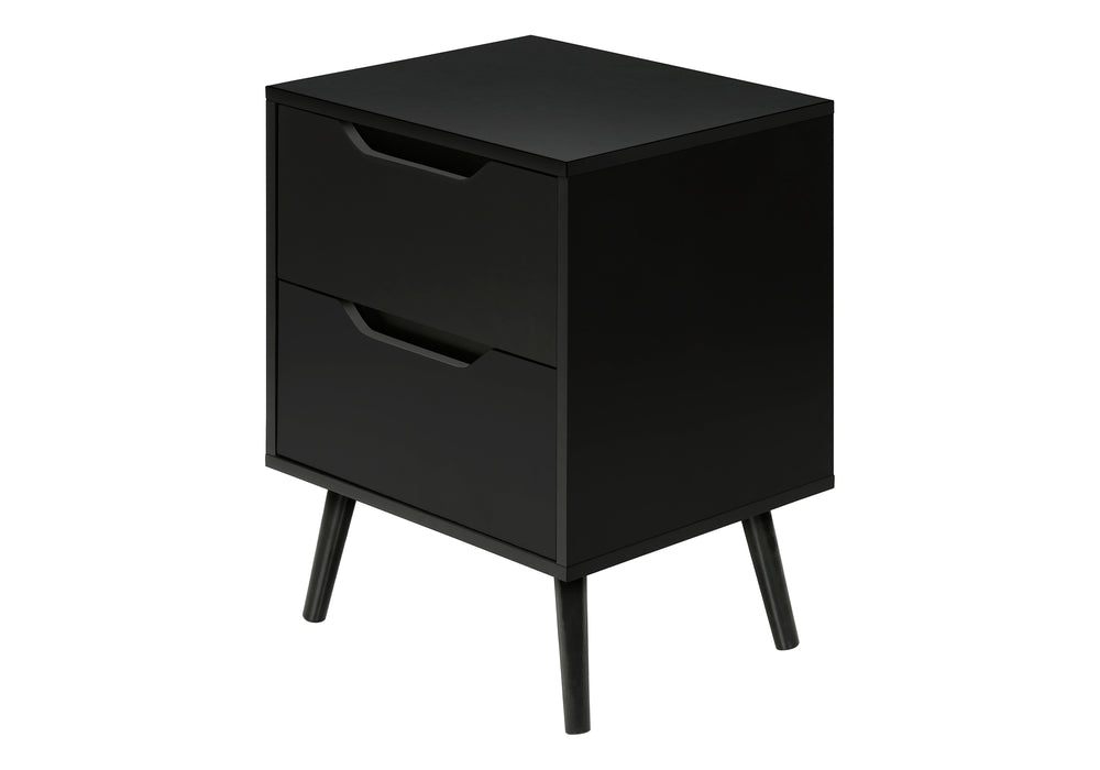 English Elm Accent Side Table Rustic Grey Laminate Compact Storage Cabinet Transitional Bedroom Black B2710P461705