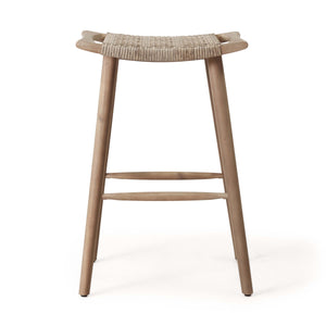 English Elm Christopher Knight Home® - JACE Rustic Acacia Outdoor Barstools Set of 2 – 30" Faux Rattan Seats, Tapered Legs, Weather-Ready 70855.00MLBRN