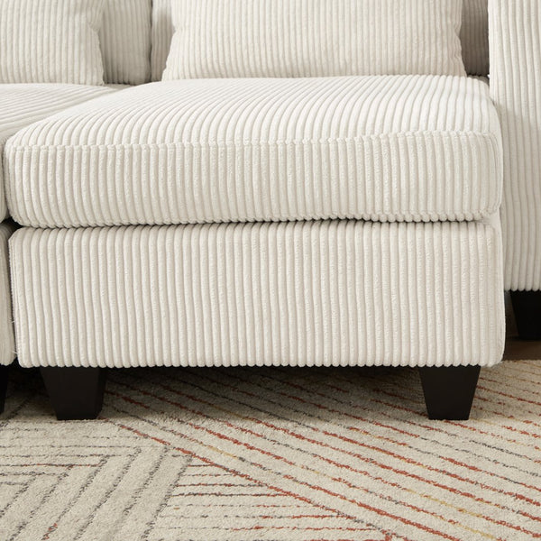 English Elm Convertible Chaise Lounge Sofa Bed With Usb Ports, Cup Holders & Storage – Modern Comfort In Beige N719S002020A