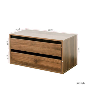 English Elm Stackable Modern Storage Cabinet – Versatile Mounted Solution With Drawers & Display Shelf For Any Room W331P289154-GIGA