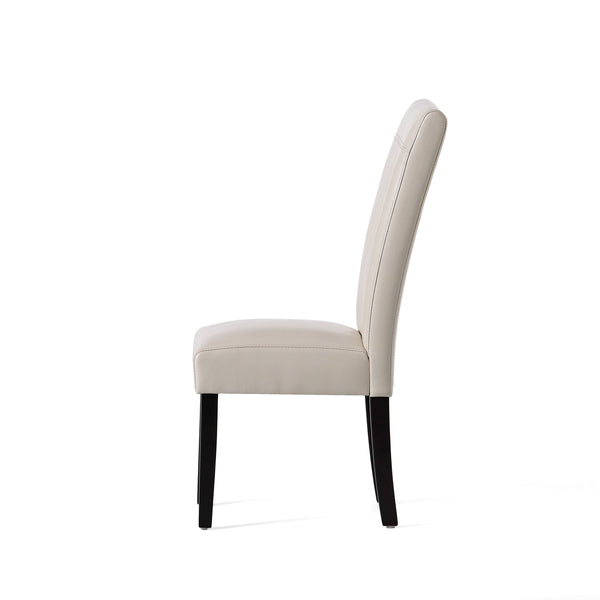 English Elm Hanford Upholstered Dining Chair Set of 2 with T-stitch Back and Tapered Legs N767P360603I
