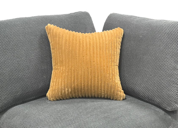 English Elm Coffee Bean Basket Weave Modular Sectional Foam Compressed with Toss Pillows Included Light Gray B2748S00069