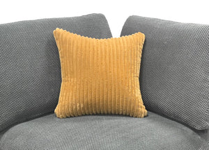 English Elm Coffee Bean Textured Modular Sectional Low Profile Lounge Sofa with Toss Pillows Light Gray B2748S00073