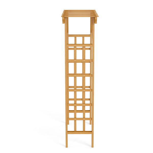 English Elm Wooden Garden Arch Solid Freestanding Trellis for Climbing Plants and Ceremonies W2640P356954