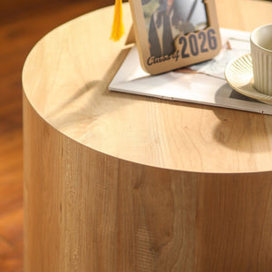 English Elm Nesting Coffee Tables Set of 2 Round Mdf Modern Industrial Accent for Living Room W3081P440055