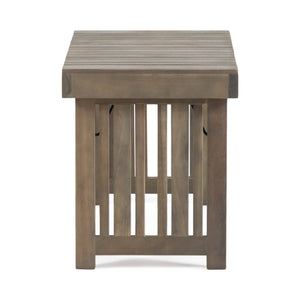 English Elm Christopher Knight Home® - KYOTO SIDE TABLE Foldable Slat-Top Wood Accent Table with Classic Leg Frame, Compact 21.5" W Grey 69317.00GRY