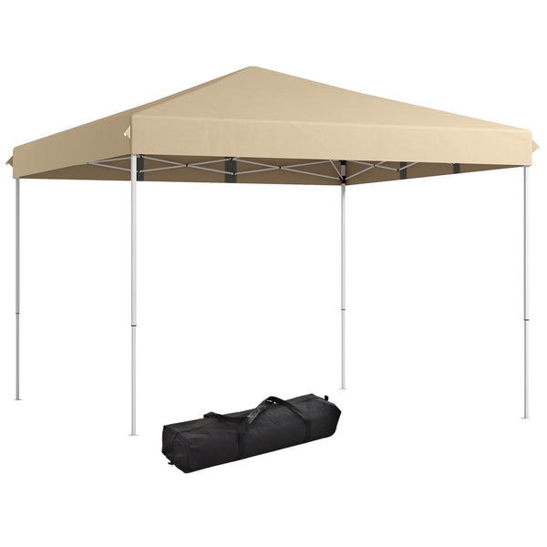 English Elm Outsunny 13' X 13' Instant Pop-Up Canopy Tent With Wheeled Carry Bag – Adjustable Height & Uv Protection W2225P200630-GIGA