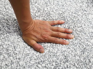 English Elm Contemporary Sculpted Barrel-Back Arm Chair with Smooth Casters, Neutral Textured Upholstery, Stylish Accent Seating Gray 38 L x 37 W x 29 H B2741P401979