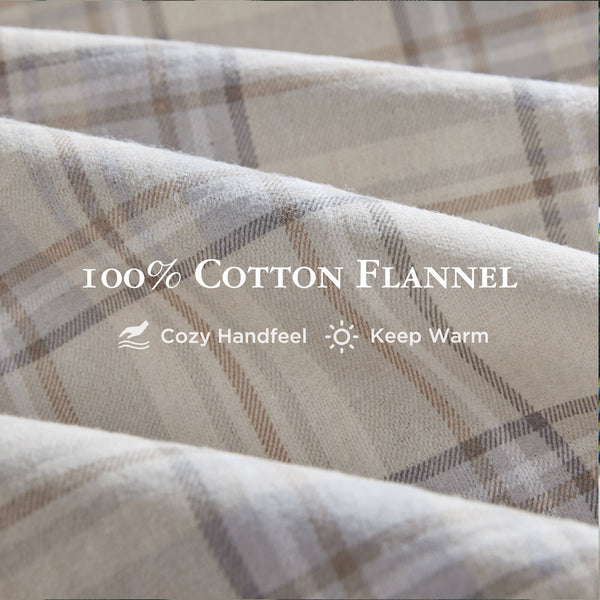 JLA Home Woolrich - 100% Cotton Flannel Sheet Set — Brushed Both Sides for Luxurious Softness, Breathable Warmth, Colorfast Print Andrews WR20-4093