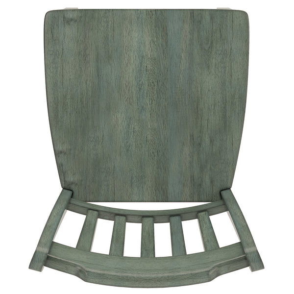 Homelegance By Top-Line Juliette Slat Back Bar Height Chairs (Set of 2) Green Rubberwood