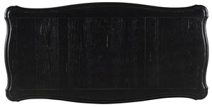 Hooker Furniture Bristowe Executive Desk With Pecan Veneers, Tuxedo Black Finish, Cabriolè Legs & Hidden Storage 5971-10458-99