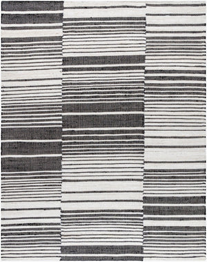 Livabliss Diane Handwoven Jute Flatweave Area Rug Natural Fiber Accent for Entryway or Bathroom Cream, Black 8' x 10' DAI2306-810