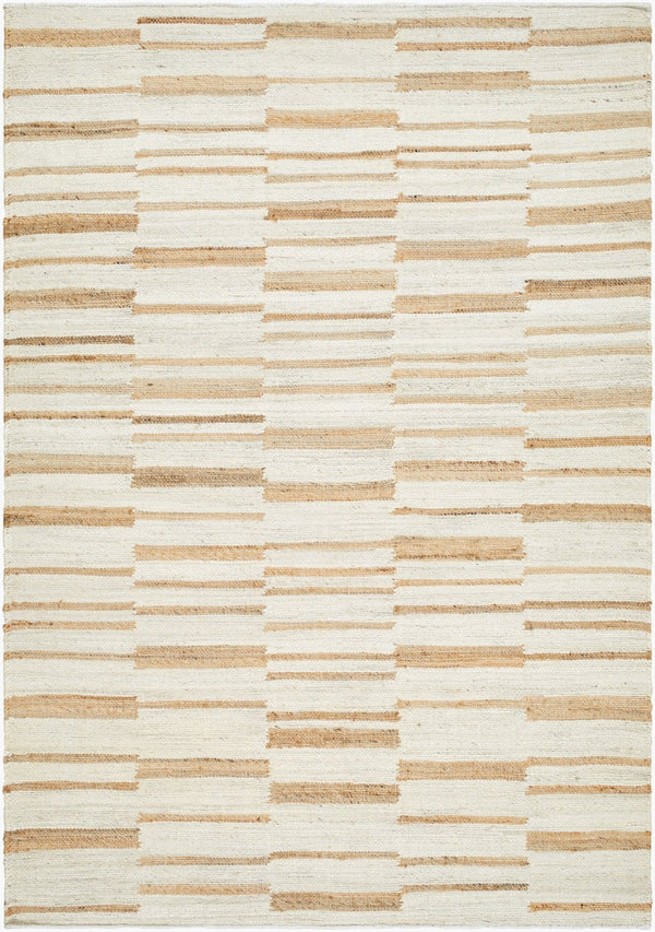 Livabliss Diane Natural Jute Flatweave Area Rug Handwoven in India for Entryways and Baths Cream, Tan 2' x 3' DAI2307-23