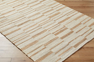Livabliss Diane Natural Jute Flatweave Area Rug Handwoven in India for Entryways and Baths Cream, Tan 2' x 3' DAI2307-23