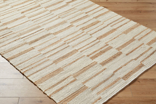 Livabliss Diane Natural Jute Flatweave Area Rug Handwoven in India for Entryways and Baths Cream, Tan 2' x 3' DAI2307-23