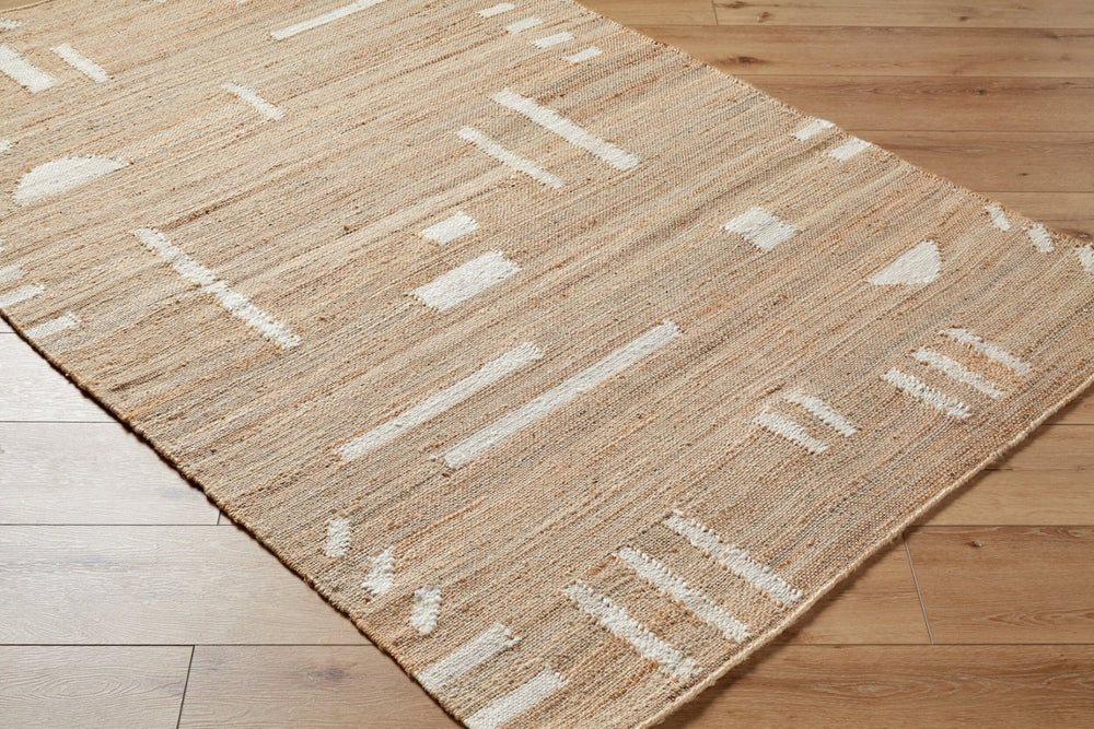Livabliss Diane Handwoven Jute Flatweave Area Rug Natural Fiber Accent for Entryway or Bath Tan, Cream 9' x 12' DAI2308-912