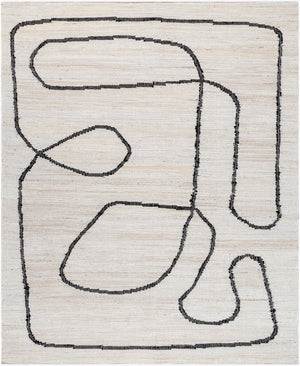 Livabliss Diane Handwoven Jute Flatweave Rug Artisan Crafted Natural Fiber Accent for Entryways Cream, Black 2' x 3' DAI2310-23