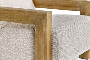 VIG Furniture Modrest Dalhart - Modern Beige Fabric + Grey Wash Wood Accent Chair VGMY-2813-BGE