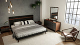 Eastern King Nova Domus Dali Modern Grey & Walnut Bedroom Set