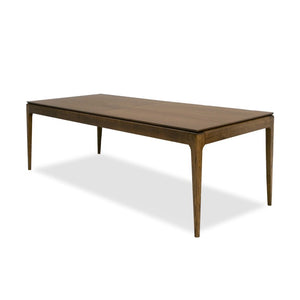 VIG Furniture Dallas Mid-Century Extendable Brown Oak Dining Table 95.5"-127" Seats 6-10 Solid Oak Legs, Durable Finish VGME-121256-DT