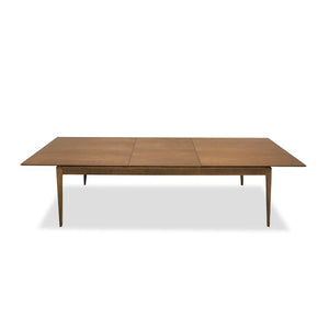 VIG Furniture Dallas Mid-Century Extendable Brown Oak Dining Table 95.5"-127" Seats 6-10 Solid Oak Legs, Durable Finish VGME-121256-DT