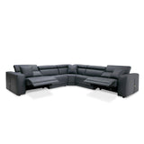 VIG Furniture Lamod Italia Dalton - Modern Italian Grey Leather Sectional + 2 Recliners VGCCDALTON-GRAPH-SECT