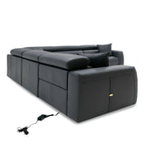 VIG Furniture Lamod Italia Dalton - Modern Italian Grey Leather Sectional + 2 Recliners VGCCDALTON-GRAPH-SECT