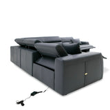 VIG Furniture Lamod Italia Dalton - Modern Italian Grey Leather Sectional + 2 Recliners VGCCDALTON-GRAPH-SECT