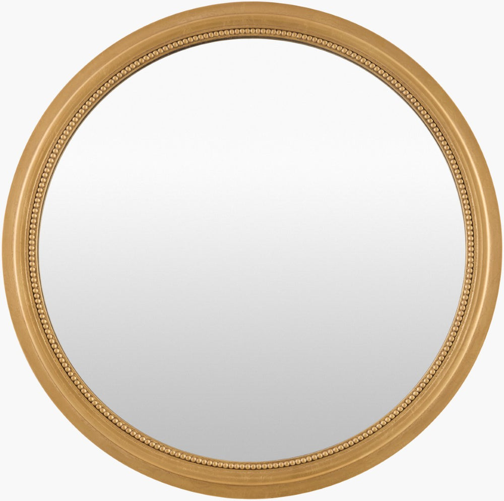 Surya Damian Round Ornate Wall Mirror Traditional Frame Entryway Mantel Living Room Decor DAMI002-3232