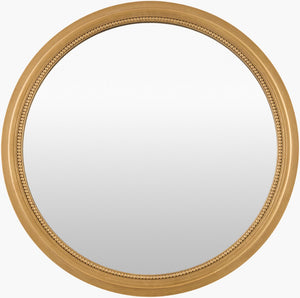 Surya Damian Round Ornate Wall Mirror Traditional Frame Entryway Mantel Living Room Decor DAMI002-3232