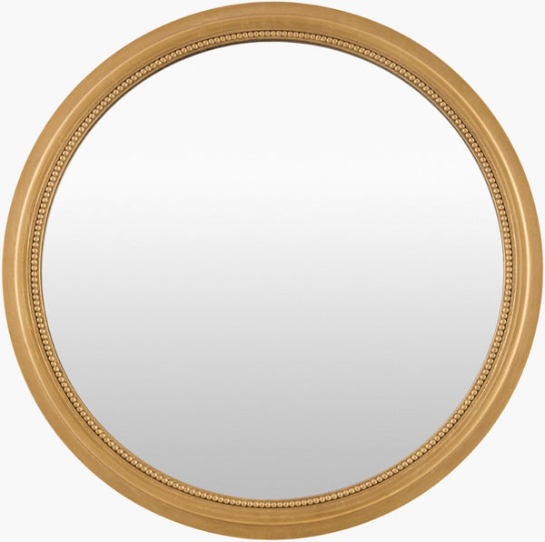 Surya Damian Round Ornate Wall Mirror Traditional Frame Entryway Mantel Living Room Decor DAMI002-3232