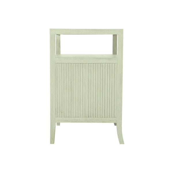Bernhardt Bernhardt East Hampton Nightstand With Cerused Linen Finish, Aged Silver Pulls & Versatile Storage 395229