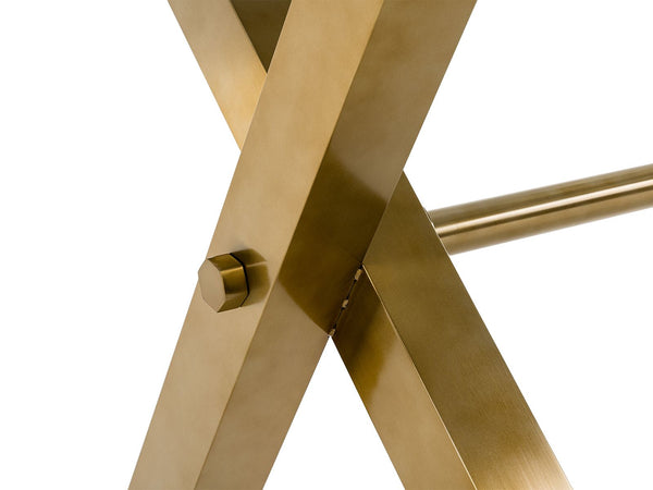 VIG Furniture Modrest Dandy - Modern Golden & 15mm Glass Dining Table VGGMDT-1305-DT-15MM