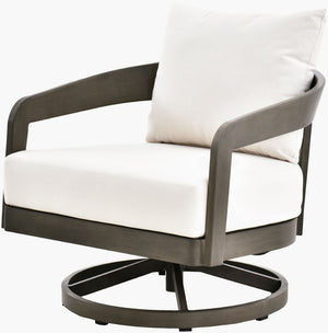 Surya Daniella Artisan Swivel Accent Chair with Acrylic Upholstery for Indoor Outdoor Living DANE002-283133