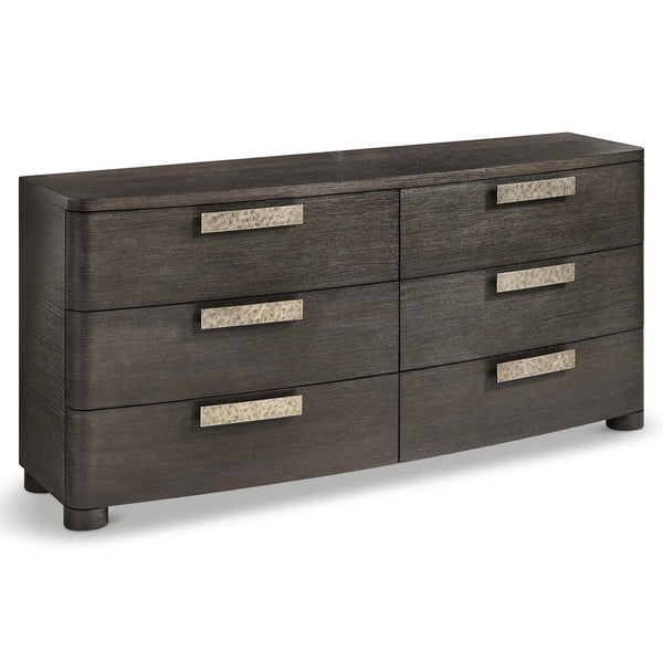 Bernhardt Bernhardt Geneve Wire Brushed Oak Six Drawer Dresser with Cast Aluminum Pulls 392052