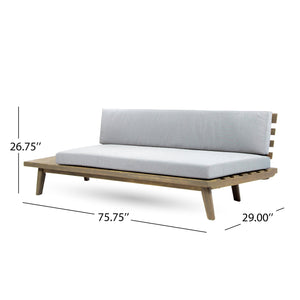 English Elm Hillcrest Solid Acacia Corner Sofa with Built-in Side Table for Outdoor Living 61288.00L-R-TSET