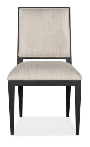 Hooker Furniture Linville Upholstered Dining Chair With Performance Fabric, Welt Trim & Smoked Wood Frame For Comfort Beige 6150-75510-99