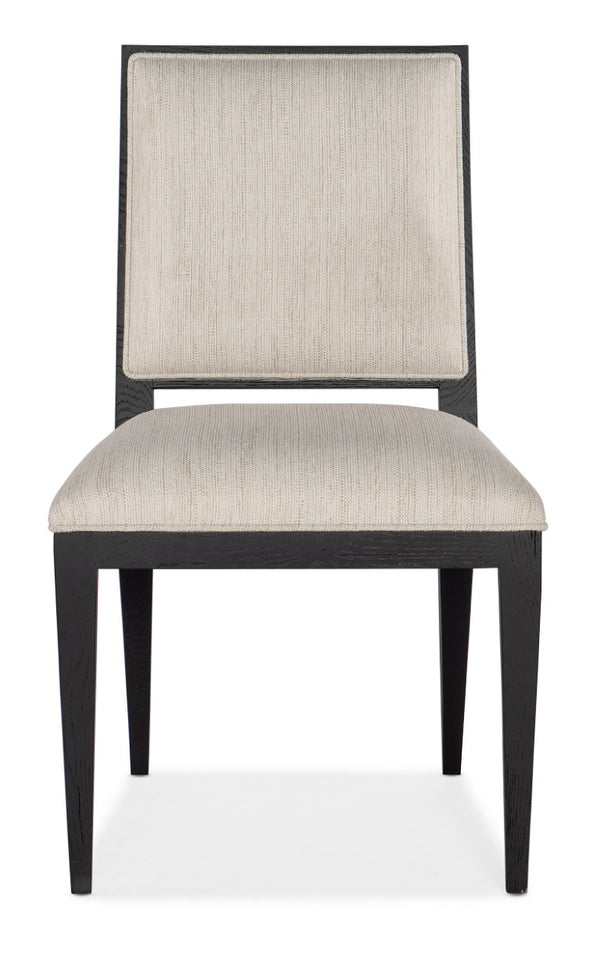 Hooker Furniture Linville Upholstered Dining Chair With Performance Fabric, Welt Trim & Smoked Wood Frame For Comfort Beige 6150-75510-99